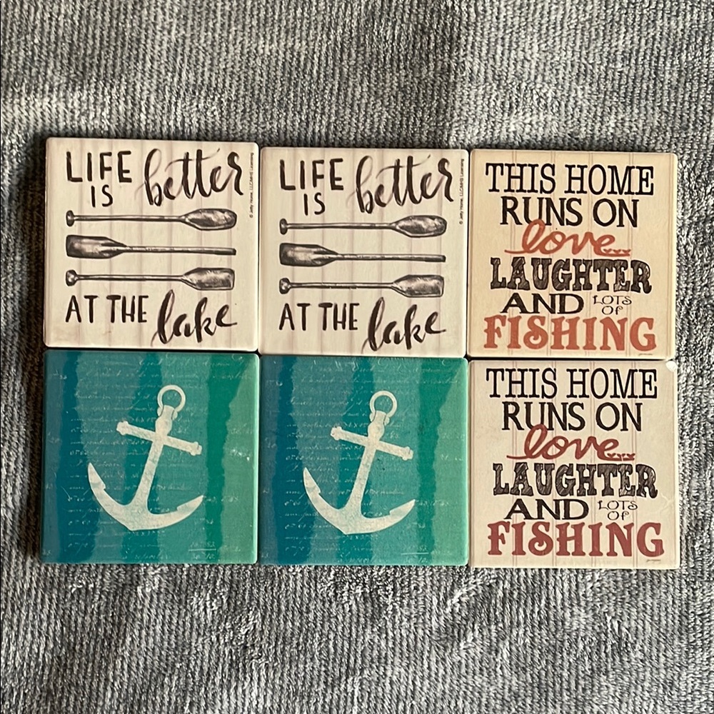 Nautical Wall Decor Set - Blue and White